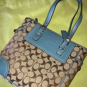 Coach Signature Tote Shoulder Bag